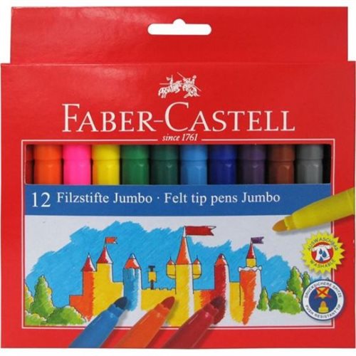 Faber Castell Tusser, Jumbo 12 farver